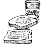 Jelly sandwich vektor gambar