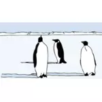 Pingwiny wektorowych ilustracji