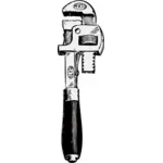Pipe wrench vector drawing