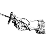 Fingersatz Position Vektor Zeichnung