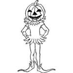 Boy in pumpkin costume vector graphics