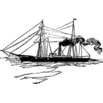 הכנסות קאטר הספינה בתמונה וקטורית
