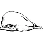 Roast fowl vector image