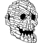 Rock schedel vectorillustratie