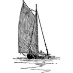 Immagine vettoriale di barca a vela scialuppa