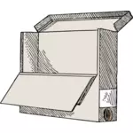 Vector image of a shelf