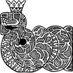Snake king vector clip art