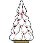 Zasněžený vánoční strom vektor