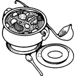 Chef with food vector image | Public domain vectors