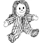 Stuffed doll vector illustration