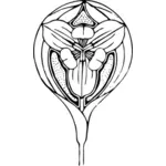 Immagine vettoriale di un disegno di tulipano