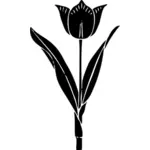 Gambar vektor Tulip siluet