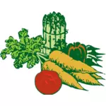 Grönsaker vektorgrafik