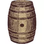 Vector de la imagen de un barril de madera