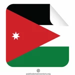 约旦国旗剥落贴纸