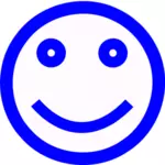 Blauwe smiley gezicht vector afbeelding