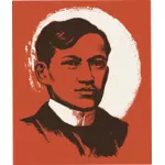 Retrato de José Rizal vector