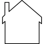 Outline vector of a house