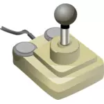 Beige and gray video game joystick vector illustration