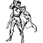 Rogue Warrior character vector clip art