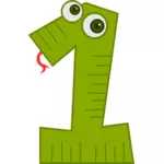 Snake nummer een vector illustraties
