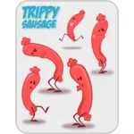 Trippy सॉसेज के वेक्टर छवि
