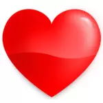 Ilustración vectorial de corazón rojo