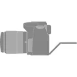Vektor ClipArt foto kamera med en hopfällbar skärm