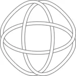 Imagem de infinitas Celtic knot em preto e branco
