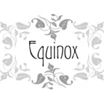 Equinox wording in a decorated frame vector image