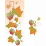 Jesienna ozdoba transparent wektor clipart