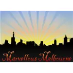Merveilleuse image de vecteur d'arrière-plan de Melbourne skyline