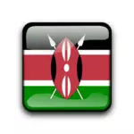 Pulsante bandiera keniota vettoriale