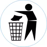 ゴミ箱の記号の dispose のベクター クリップ アート