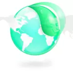 Ecologische globe vectorafbeeldingen
