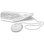 Vektor-Illustration der Apple-Tastatur-Maus