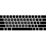 Seni klip vektor dari piktografik keyboard