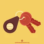Keys on a keychain