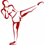 Kick boxer vector image