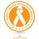 Kidney cancer ribbon sticker