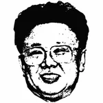 Kim Čong-Il vektorový portrét