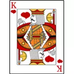 Kongen av hjerter spillkort vektor image