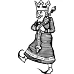 Vector graphics of greedy old king walking
