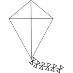 凧ライン アートのベクトル図