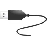 USB प्लग वेक्टर चित्रण