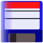 Imagem vetorial de um ícone azul rotulados de disquete