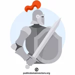 Knight with a sword and a shield
