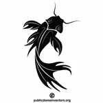 Koi fish silhouette