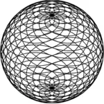 Illustrazione vettoriale di spirale filo globo