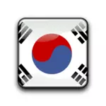 Coreea de sud de pavilion şi web buton